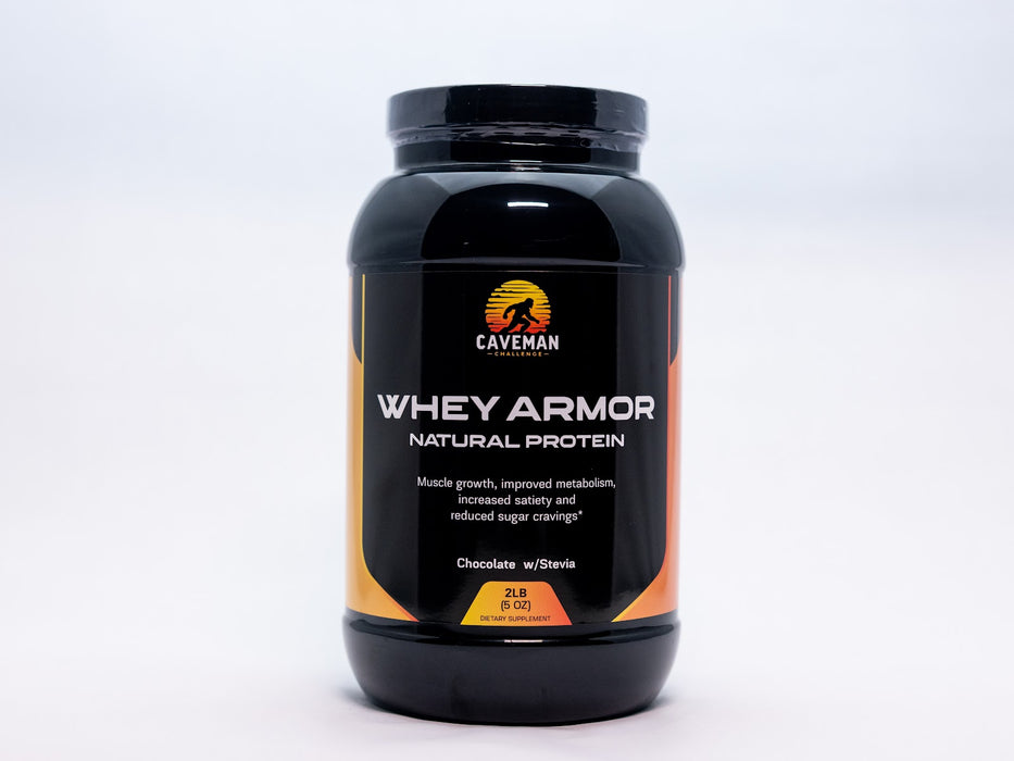 Whey Armor Natural Protein – Chocolate w/Stevia (2LB)